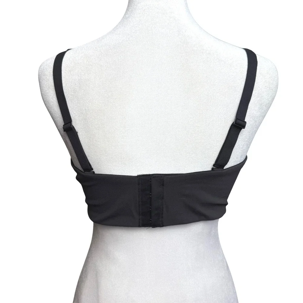 SKIMS Multi-Way Strapless Bra Women 38D Onyx Black Underwire Removable Straps - Picture 4 of 7